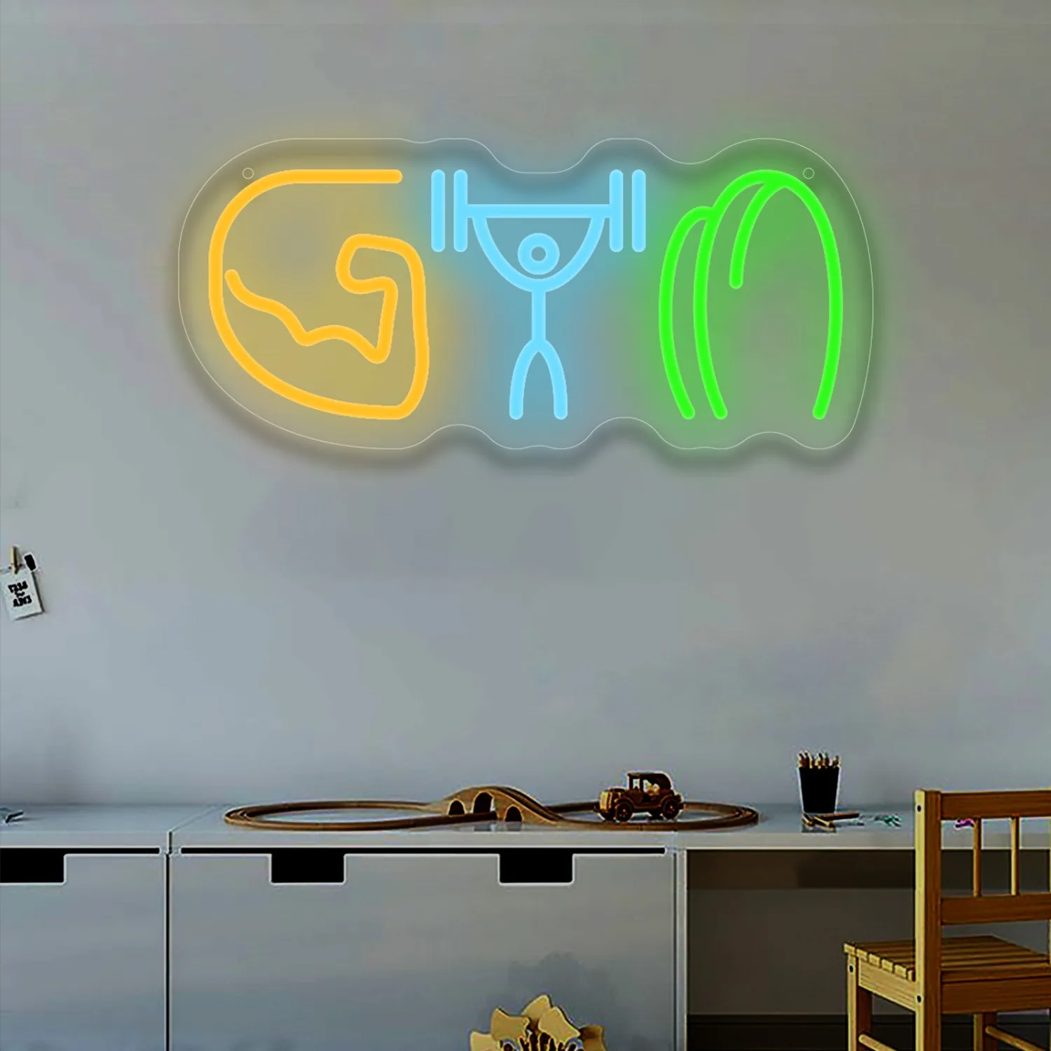 Gym Neonbord Gewichtheffen Spi - Home Gym Neon Sign recensie en prijs