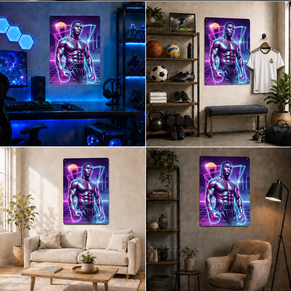 Mike Tyson boksen, metalen pos - Home Gym Neon Sign recensie en prijs